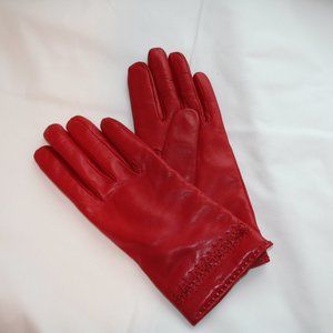 Red Leather Gloves